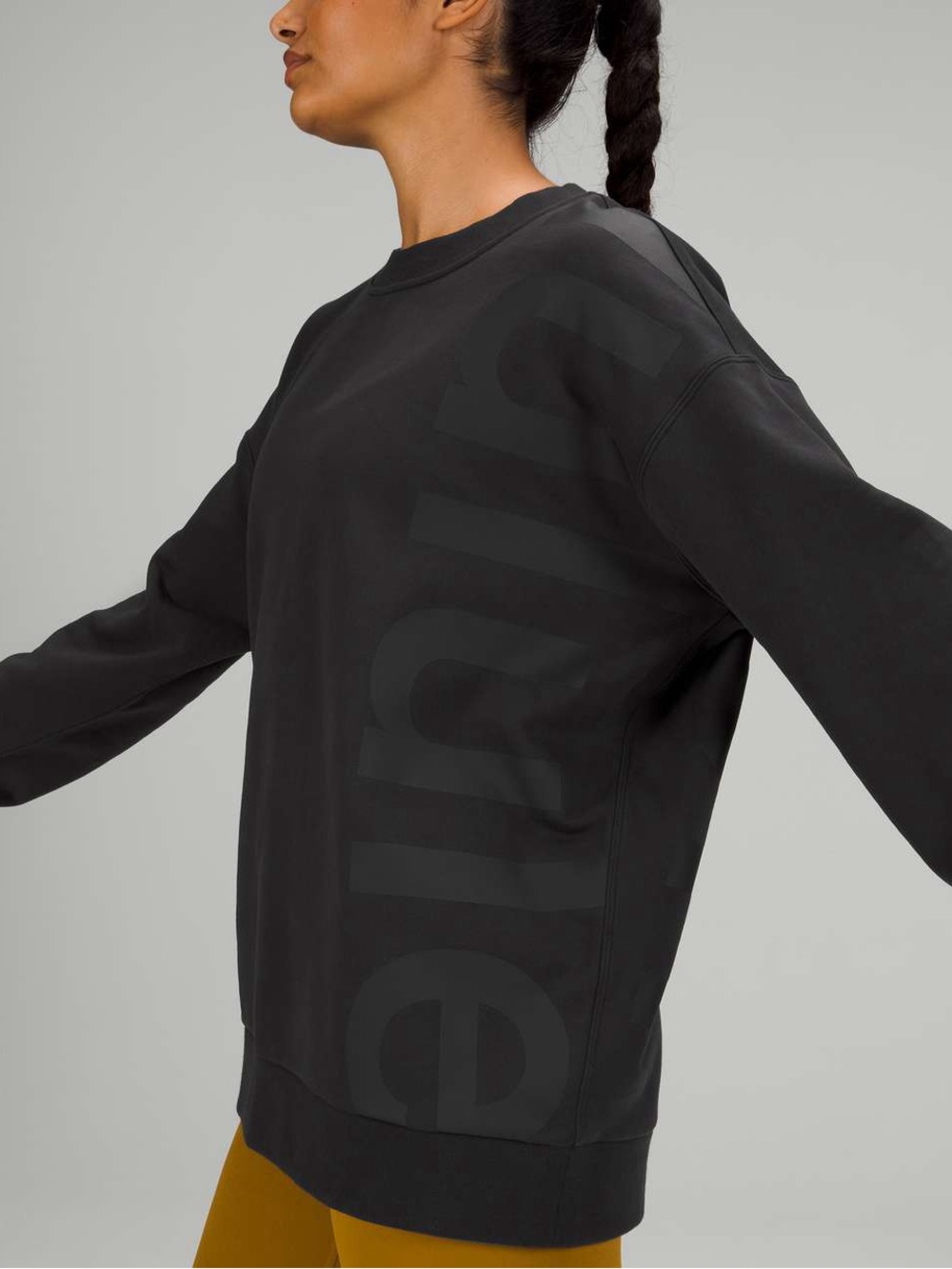 Lululemon Black graphic Crewneck Sweatshirt